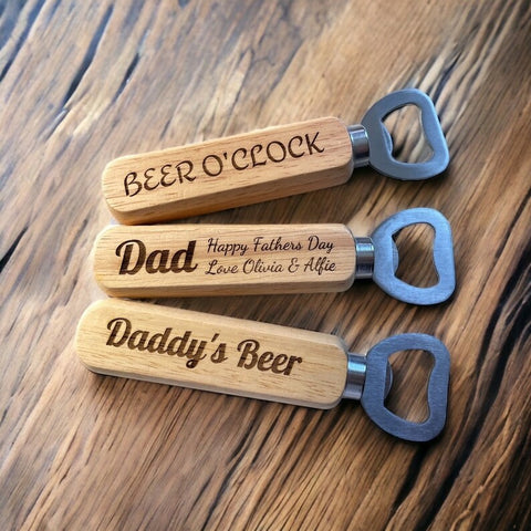 Personalised Wood Bottle Opener