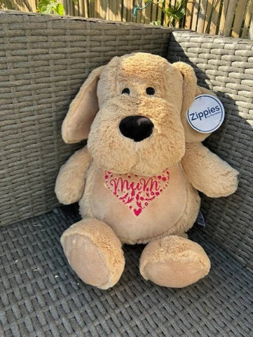 Personalised Dog Bear, large teddy, embroidered bear, custom teddy bear, world's best mum, gifts for mum, mummy gifts