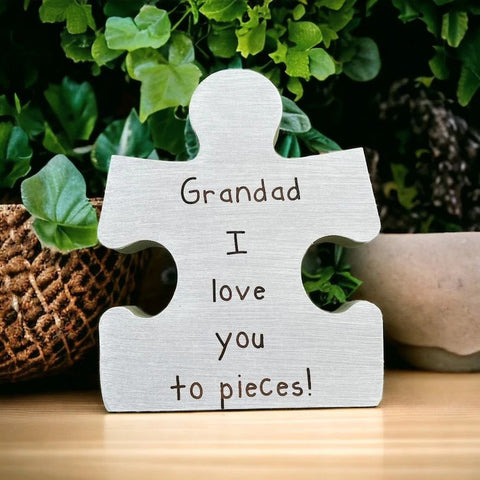 Missing piece jigsaw wood gift puzzle, I love you to pieces
