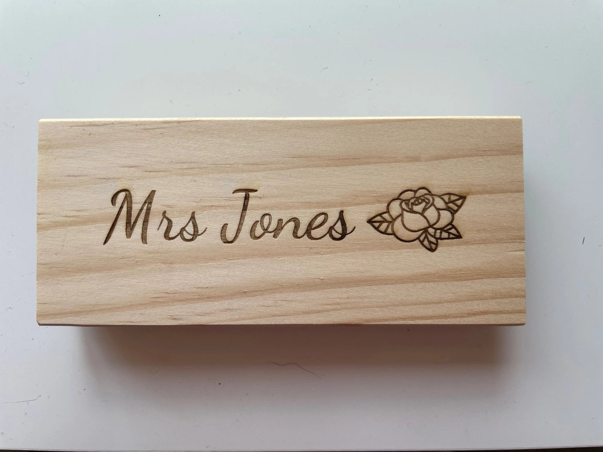Personalised Whiteboard Eraser. Engraved teacher gift