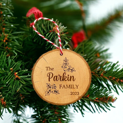 Personalised Wooden Christmas tree decoration