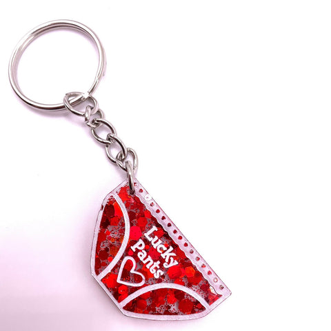 Lucky Pants Pin Badge or Keyring