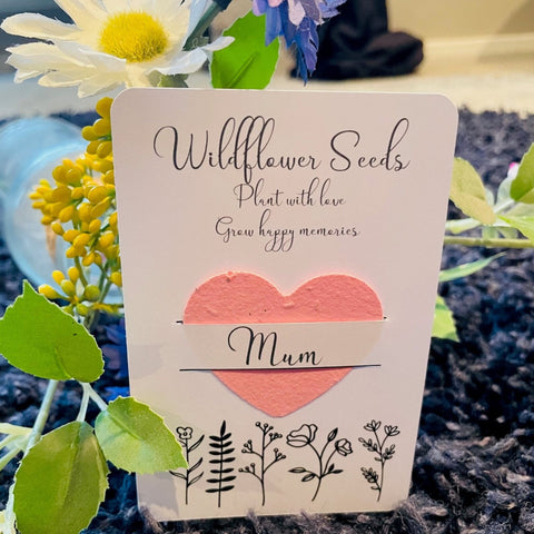 Wildflower seed card, mothers day card, mothers day gift, teacher gift, mummy gift
