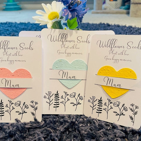 Wildflower seed card, mothers day card, mothers day gift, teacher gift, mummy gift