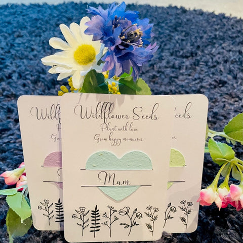 Wildflower seed card, mothers day card, mothers day gift, teacher gift, mummy gift