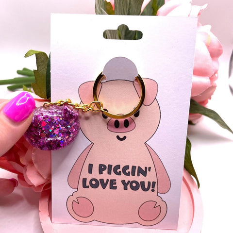 I Piggin' Love you Novelty Keyring