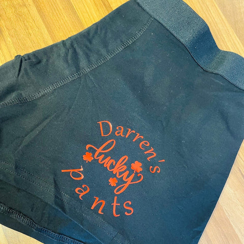 Personalised Lucky Pants Boxers, Personalised pants for men, lucky boxers