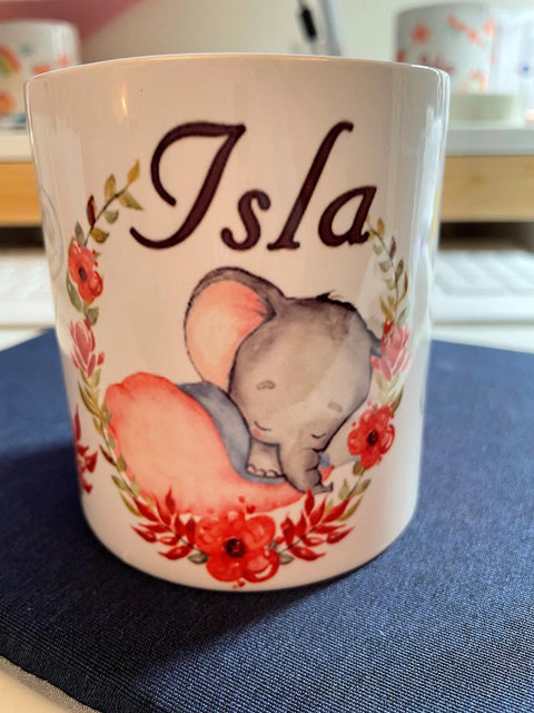 Personalised money box, Elephant, ceramic money box, Personalised kids gift, Custom Name Piggy Bank, Birthday, Christening gift